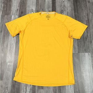 Size L - Patagonia Men's Activewear Yellow T-Shirt